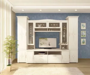 Шкаф-витрина малый (левый/правый) Венеция 32.07 Сосна Астрид Ваниль