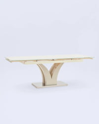 Стол обеденный Верона раскладной 160-220*90 глянцевый Бежевый