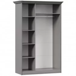 Шкаф трехстворчатый Джулия ЛД 695.010.000 Оникс серый