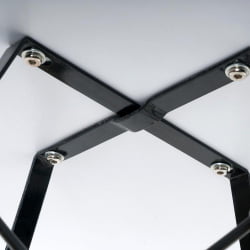 Круглый стол CINDY NEXT (mod. 70-80 MDF) металл/мдф/бук, D70х75см, белый/натуральный