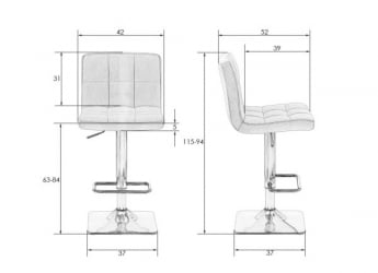 Стул барный DOBRIN GOLDIE (черный велюр (MJ9-101)) 2 шт