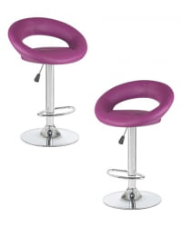 Стул барный DOBRIN MIRA (фиолетовый) 2 шт