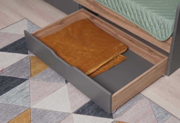 Кровать с изголовьем из ЛДСП Монако 902.05 Оникс Десерт серый