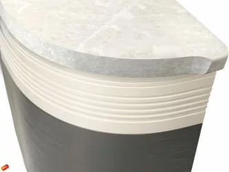 Напольный шкаф торцевой (лев) Графит 74.65 Сосна Астрид/Ваниль/Графит