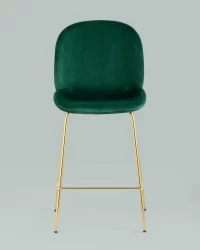 Стул полубарный Беетле со спинкой голд Изумрудный / Beetle gold