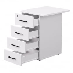 Тумба приставная с топом Еверпроф ЕВО 254Т1203 Белая / Everprof EVO