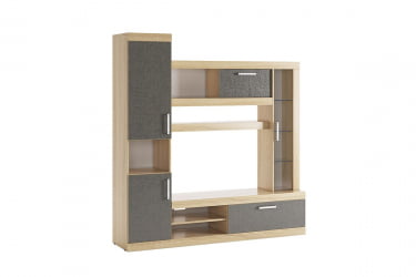 Стенка для гостиной Макси К1 дуб сонома/скала