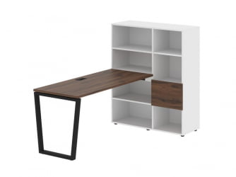 Рабочая станция ЕДИС ЕВРСТ 1115 Дуб Денвер темный Черный Белый / EDIS EVRST