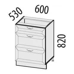 Стол кухонный (3 ящика с системой плавного закрывания) Оливия 72.91