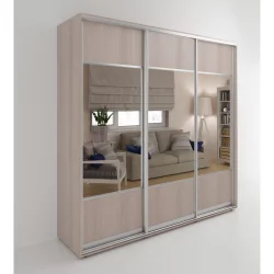 Шкаф-купе 3-х дверный Акцент-Дуэт Д 1800х600 Ясень шимо светлый