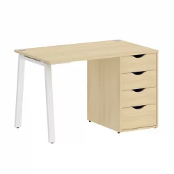 Стол письменный HOME OFFICE VR.SP-3-118.4.A Акация Лорка/Белый металл