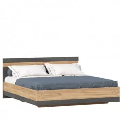 Кровать двуспальная 1800 Фиджи ЛД 659.076.000 Дуб Золотой Антрацит