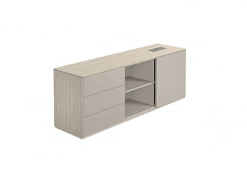 Тумба опорная 1700 левая Atlas NZ-0211.YN.GS.L Ясень Наварра Серый камень