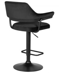 Стул барный ДОБРИН CХАРЛЙ БЛАCК (черный велюр (МДЖ9-101)) 2 шт / DOBRIN CHARLY BLACK (MJ9-101))