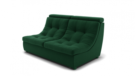 Диван Монако-1 (ЗР) Цвет фасада: Зеленый; Тип: Прямой; Материал фасада: Металл/Велюр