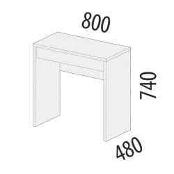 Туалетный стол Кашемир 900.28 Дуб Кронберг/Кашемир