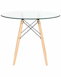 Маленький обеденный стол DOBRIN CHELSEA 90 GLASS Стекло