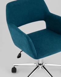 Стул офисный ROSS рогожка синий