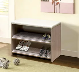 Стеллаж для обуви В-1 Ясень шимо светлый/Glory 174  (беж)