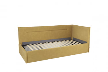 Кровать  0.9 Альба (Тахта) КМ.T-16 медовый (велюр)