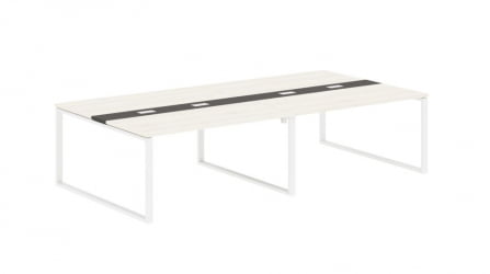 Переговорный стол ЕДИС ЕКCТ 3116 Ясень Траун Мокко Белый / EDIS EQCT