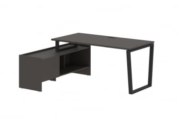 Стол с тумбой EDIS EVCT 17814 Мокко Черный