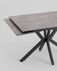 Стол раскладной Marmer 120-180*80*76 см керамика антрацит