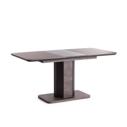 Большой обеденный стол SKAT ЛДСП/МДФ, 120-160х80х75 см, Оникс/Графит