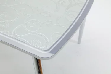 Стол обеденный Чикаго КЗ(6191) серый,завитки серые