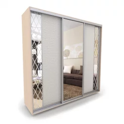 Шкаф-купе 3-х дверный Акцент-Вера КР 1500х600  Дуб молочный