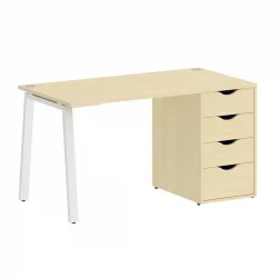 Стол письменный ХОМЕ ОФФИCЕ ВР.СП-3-138.4.А Клен/Белый металл / HOME OFFICE VR.SP-3-138.4.A