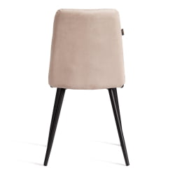 Металлический стул Asti велюр, молочный/черный, (Porsche 2)