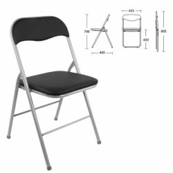 Стул складной BRABIX Golf CF-007 серебристый каркас Черный