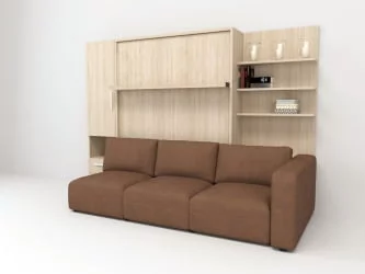 Шкаф-диван-кровать Смарт 1 правый 3-в-1 1600 Дуб молочный