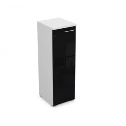 Пенал средний со стеклом левый GLOSS LINE9НП.017.7Л Белый Премиум