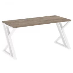 Стол рабочий LOFT VR.L-SRZ-4.7 Металл белый Тиквуд темный