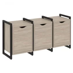 Тумба на регулируемых опорах наборная. Вариант №5 LOFT VR.L-TN-5.O Металл черный Дуб Аттик