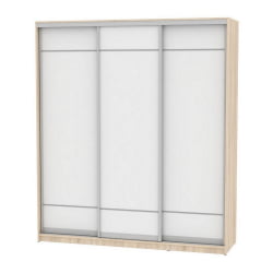 Шкаф-купе B-220х200х60-2(ДСС-Белый-D7D7D7)