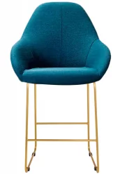 Стул полубарный Kent (ПБ) БлюАрт/Линк Золото