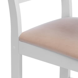 Стул CROSSMAN NEW, Многослойный березовый шпон, 41х40х100 см, white/велюр бежевый