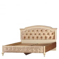 Кровать 1600 с мягким изголовьем и обивкой корпуса Марлен 488