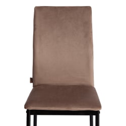 Мягкий стул CAPRI (mod. BC565-DC) металл, флок, 43 х 53 х 92 см, Beige (бежевый) HLR8 / черный