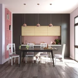 Стол обеденный Пегас Plus 120x75 Эмаль белая Морилка Дуб золотой