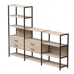 Набор стеллажных систем Everprof EVO №11 Дуб Соната Черный