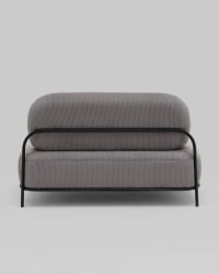 Диван Стоун велюр рельефный светло-серый