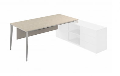 Стол под опорную тумбу 1700 Atlas NZ-0105.YN.AL Ясень Наварра Алюминий