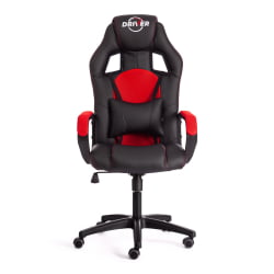 Кресло DRIVER (22) кож/зам/ткань, черный/красный, 36-6/TW-08