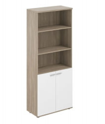 Шкаф высокий полуоткрытый Сигма СГ.851.ОД.ВХ Белый Дуб темный / Sigma SG.851.OD.WH