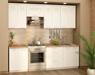 Кухонный гарнитур прямой (240 см) Тиффани 19 Набор 9