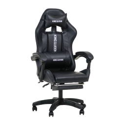Геймерское кресло 1206 KINGQUEEN цвет черный с массажем 1206-black-mass